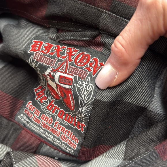 Dixxon Men's NWT Brawler Flannel Size 2XL in Maroon and Black Plaid - Picture 6 of 12